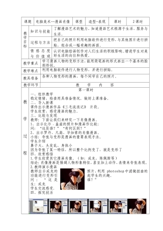 电脑美术--漫画肖像