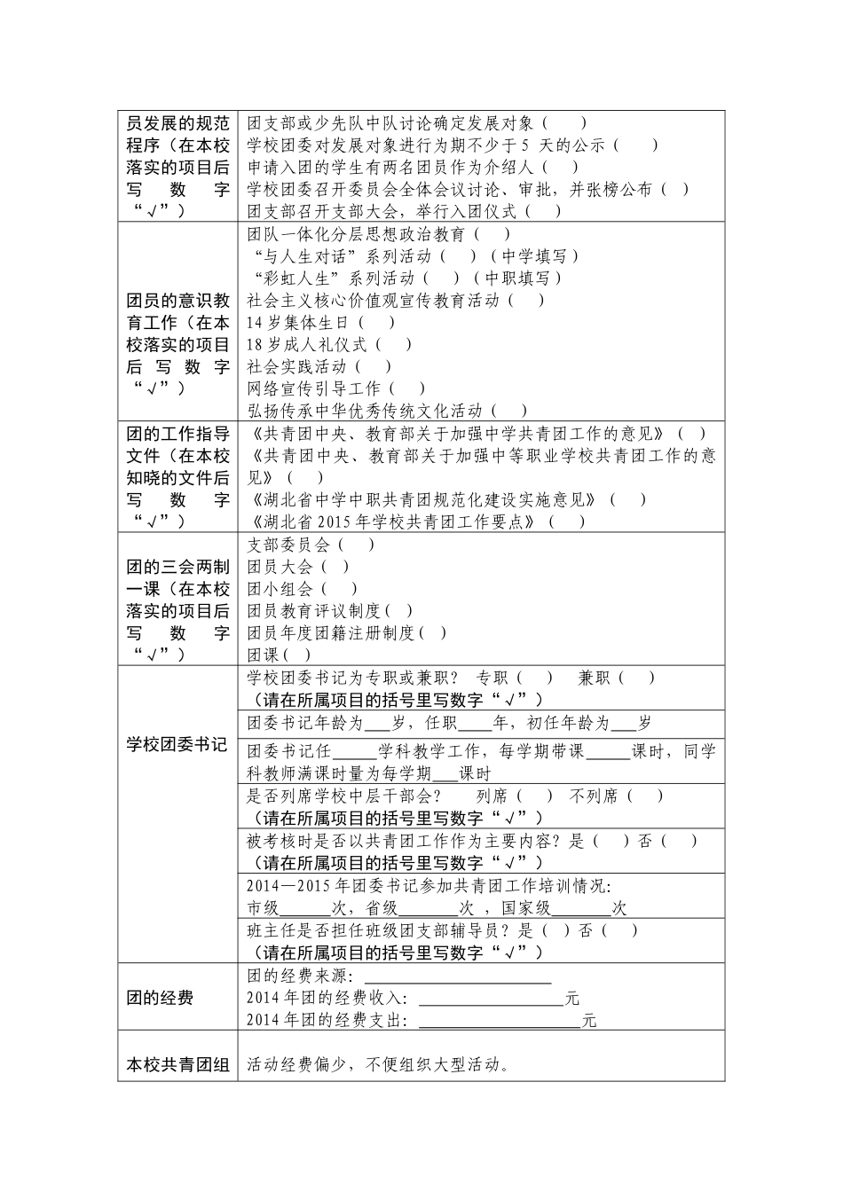 某某镇各学校少先队、共青团基本情况调查表_第2页