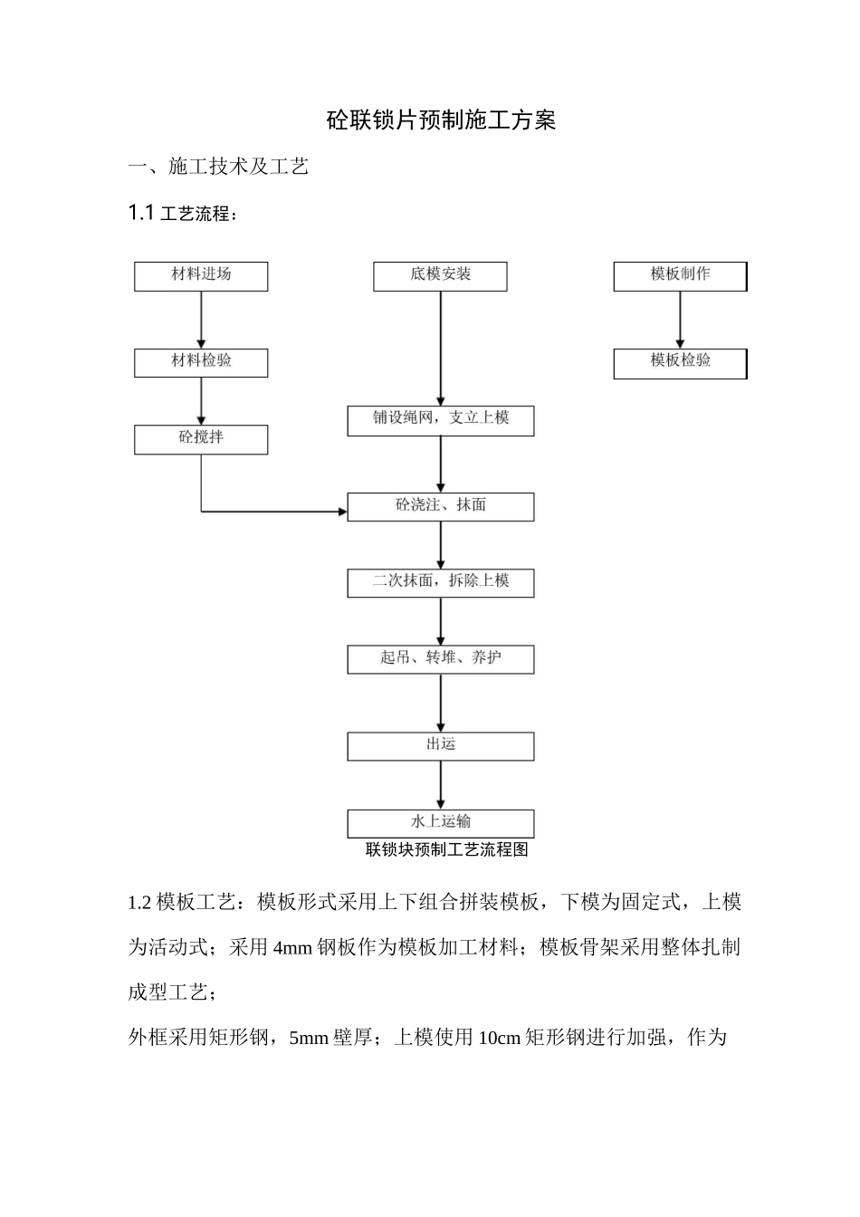 (完整版)联锁块施工方案_第1页