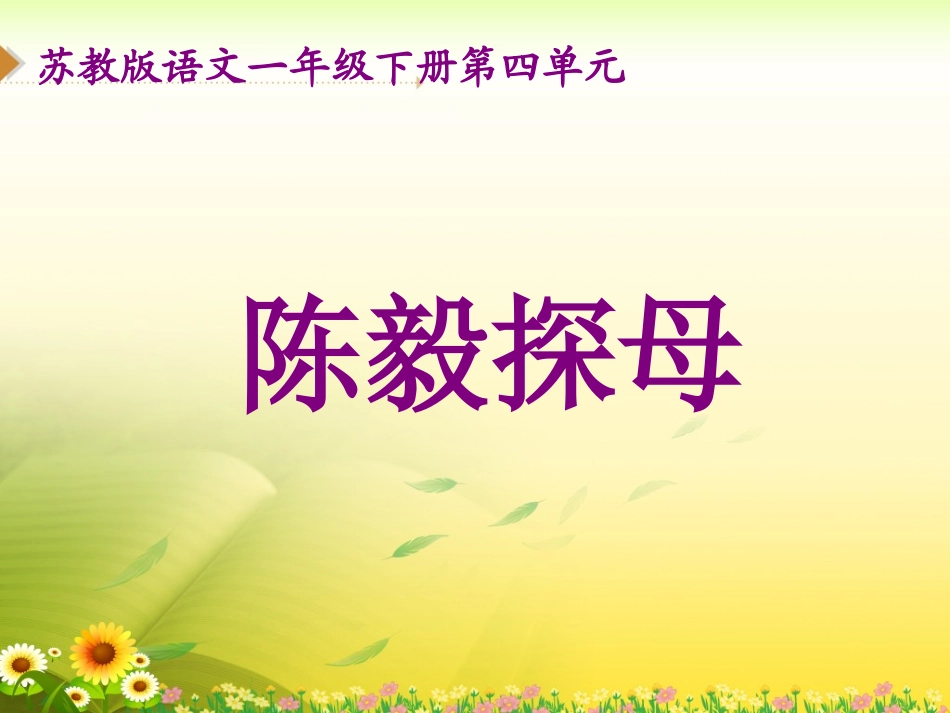 《陈毅探母》教学课件1_第1页