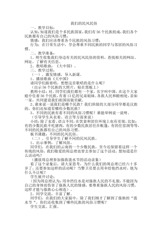 我们的民风民俗