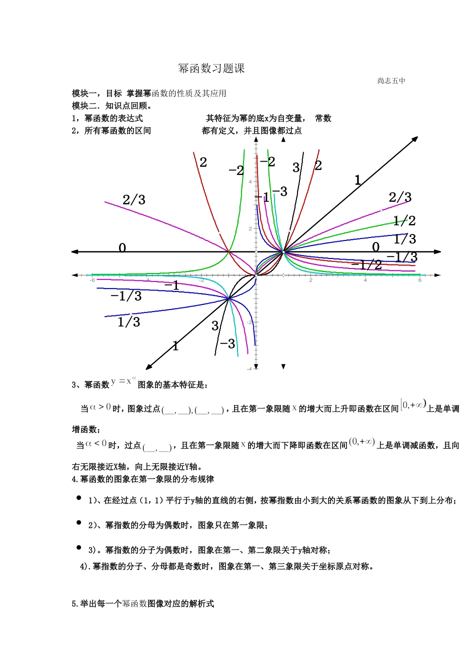 幂函数习题课1234_第1页