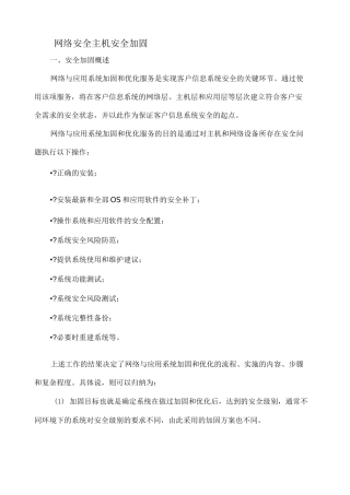 网络安全主机安全加固