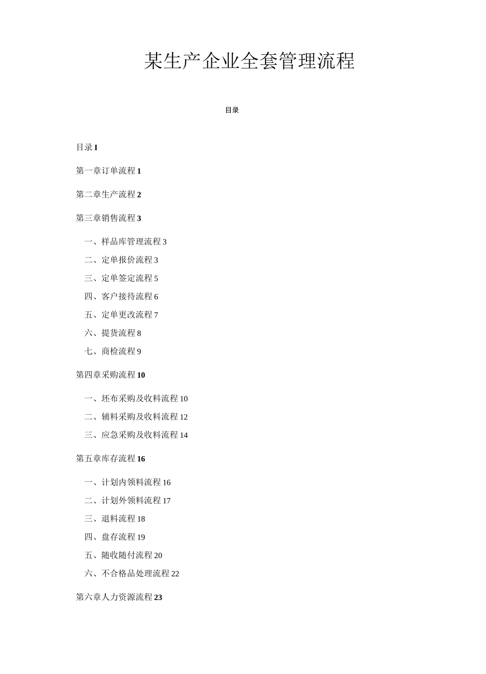 某生产企业管理流程大全_第1页