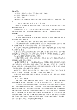 高中政治要点分册整理