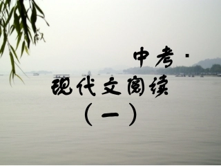 中考·现代文阅读