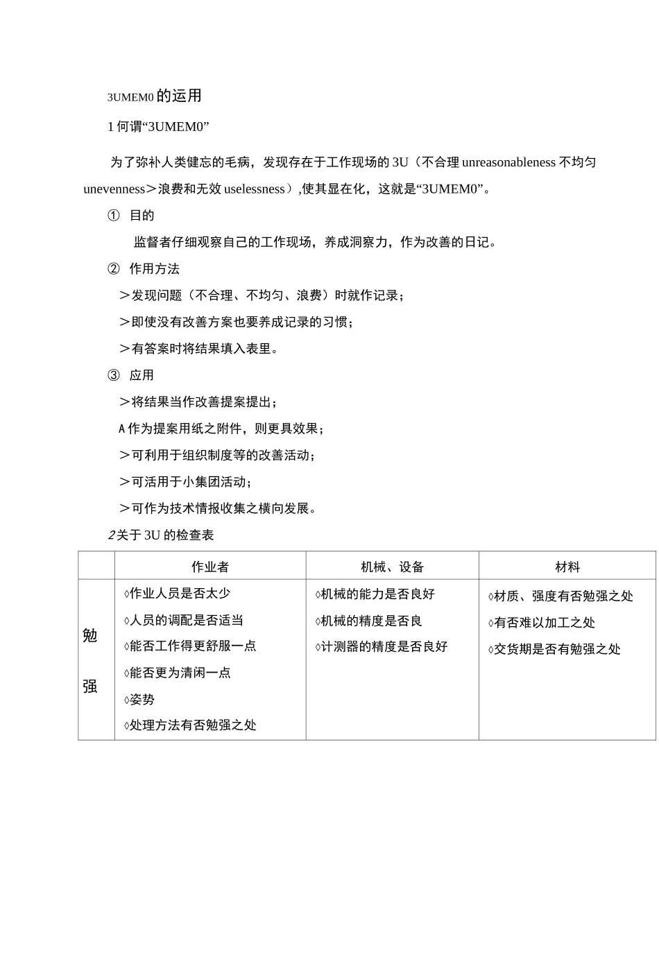 3UMEMO的运用_第1页