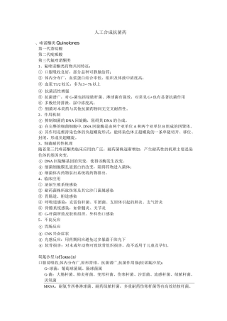 人工合成抗菌药