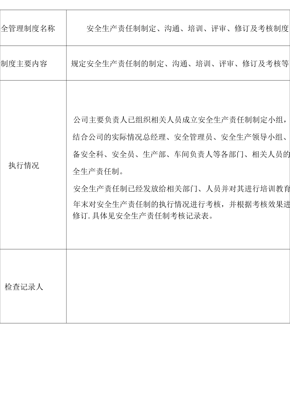 安全管理制度执行情况检查和考核记录_第3页