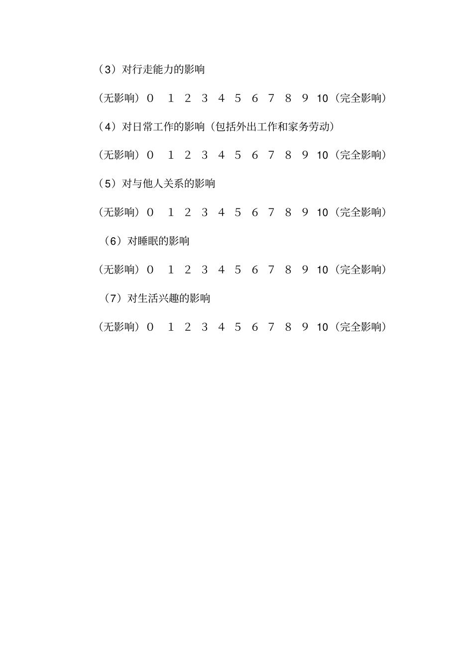 简明疼痛评价量表BPI_第3页