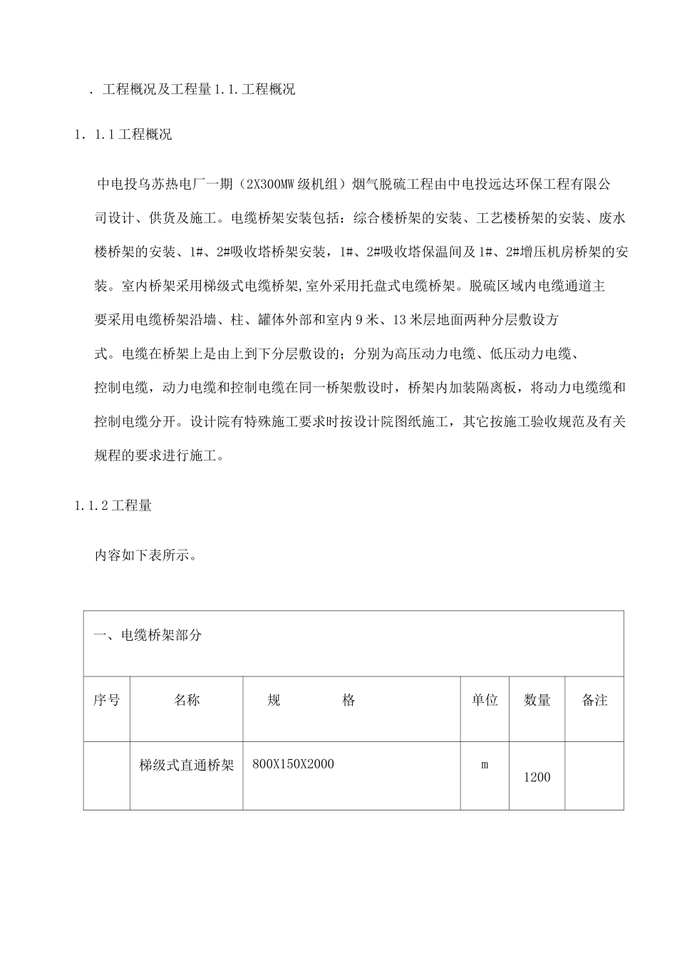 电缆桥架安装电缆敷设接线施工方案_第2页