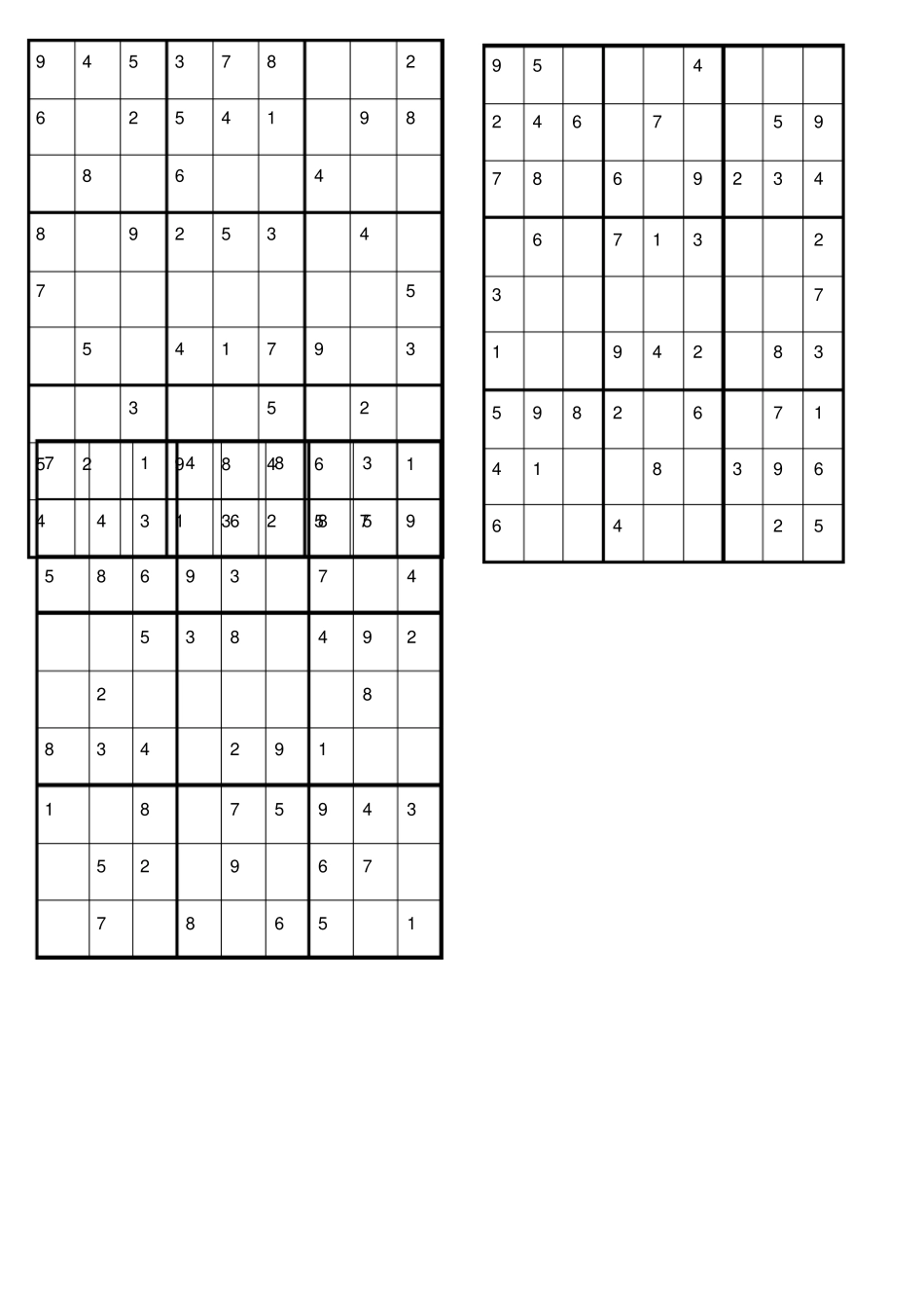 简易数独练习题9九宫格_第1页