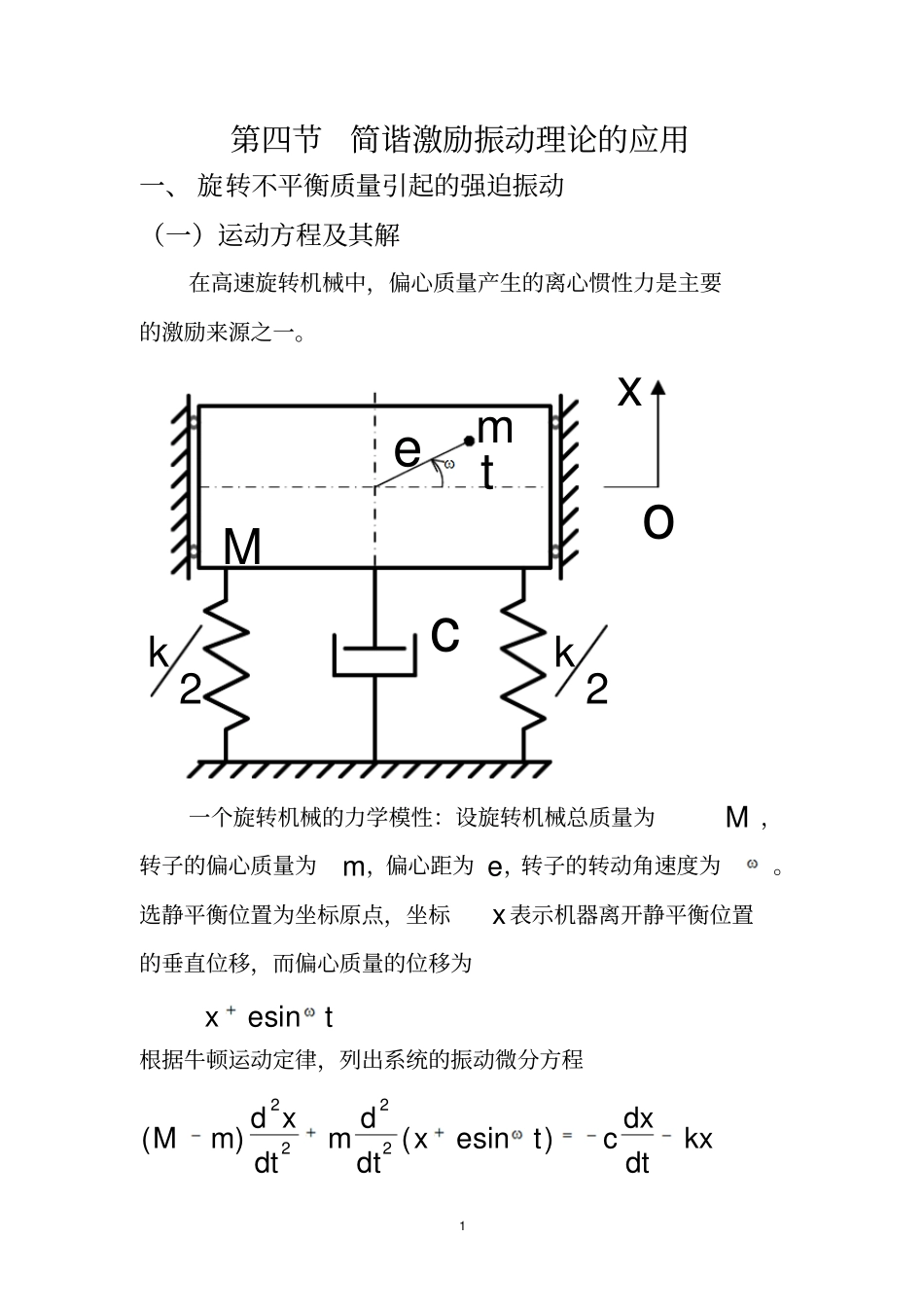 简谐激励振动理论的应用讲解_第1页