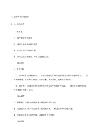 管理咨询业务流程