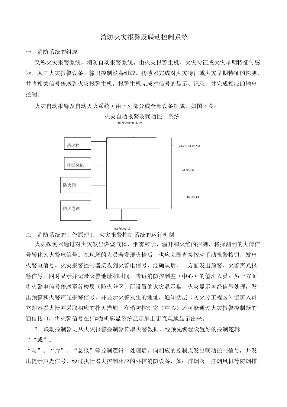 消防报警及消防联动控制系统_第1页