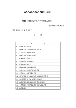 管理评审汇报模板