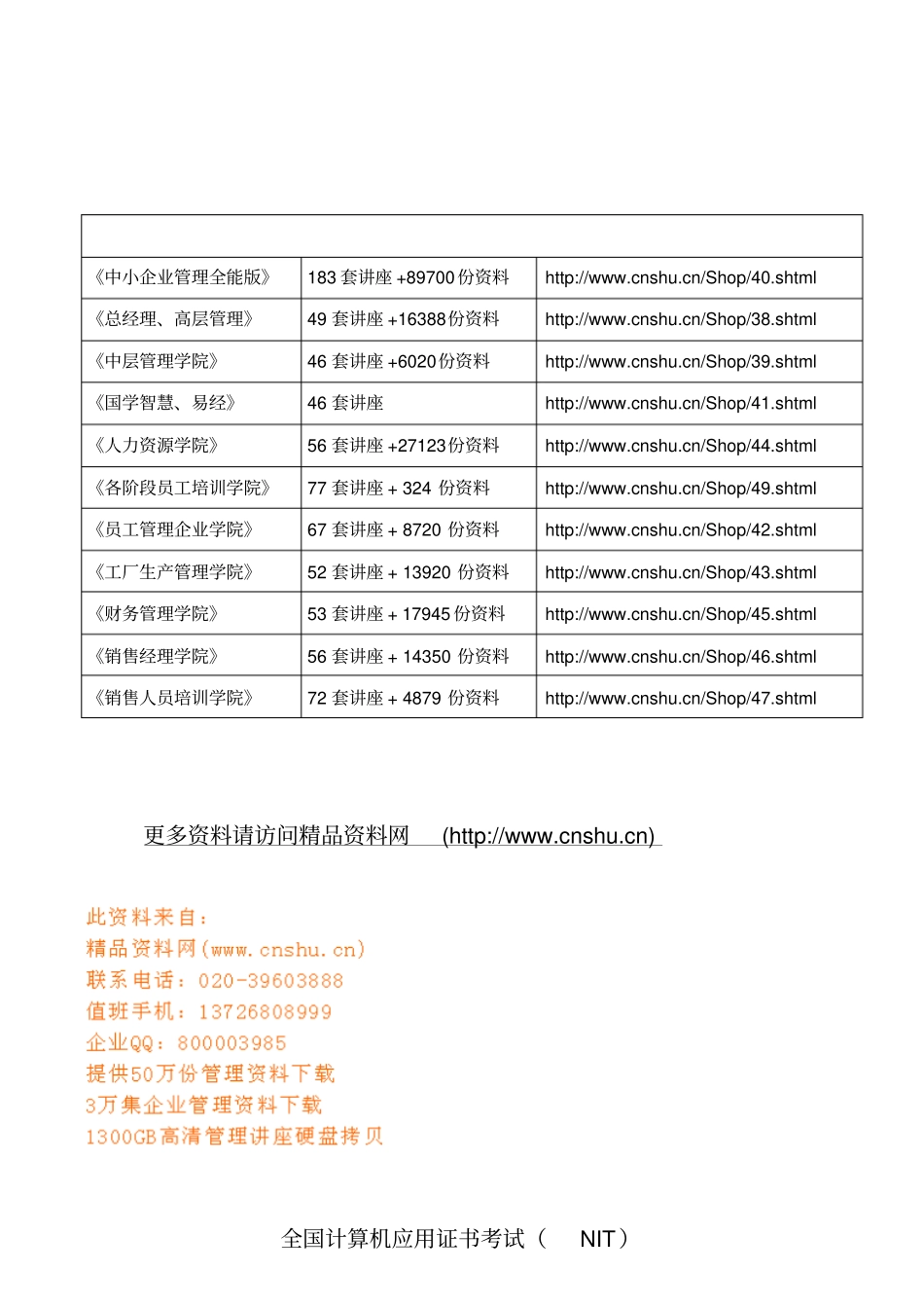 管理系统中计算机应用模块考试试题_第1页