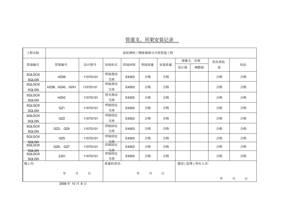 管道支吊架安装记录_第2页