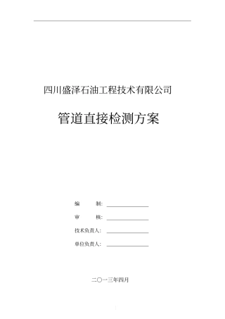 管道直接检测方案