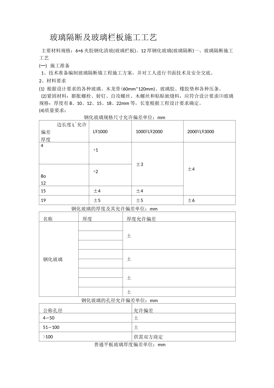 钢化玻璃隔断施工工艺_第1页