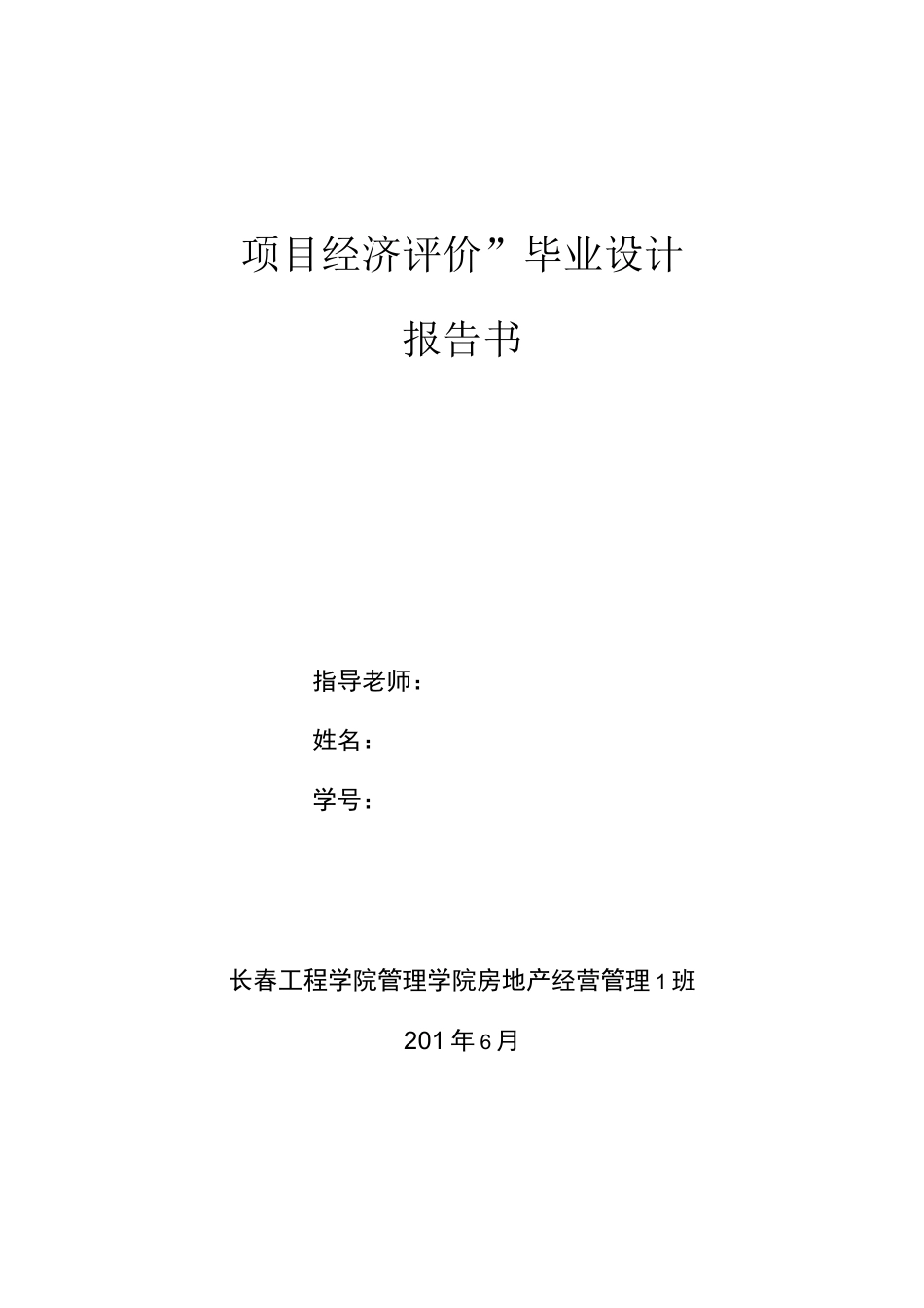 项目经济评价报告书_第1页