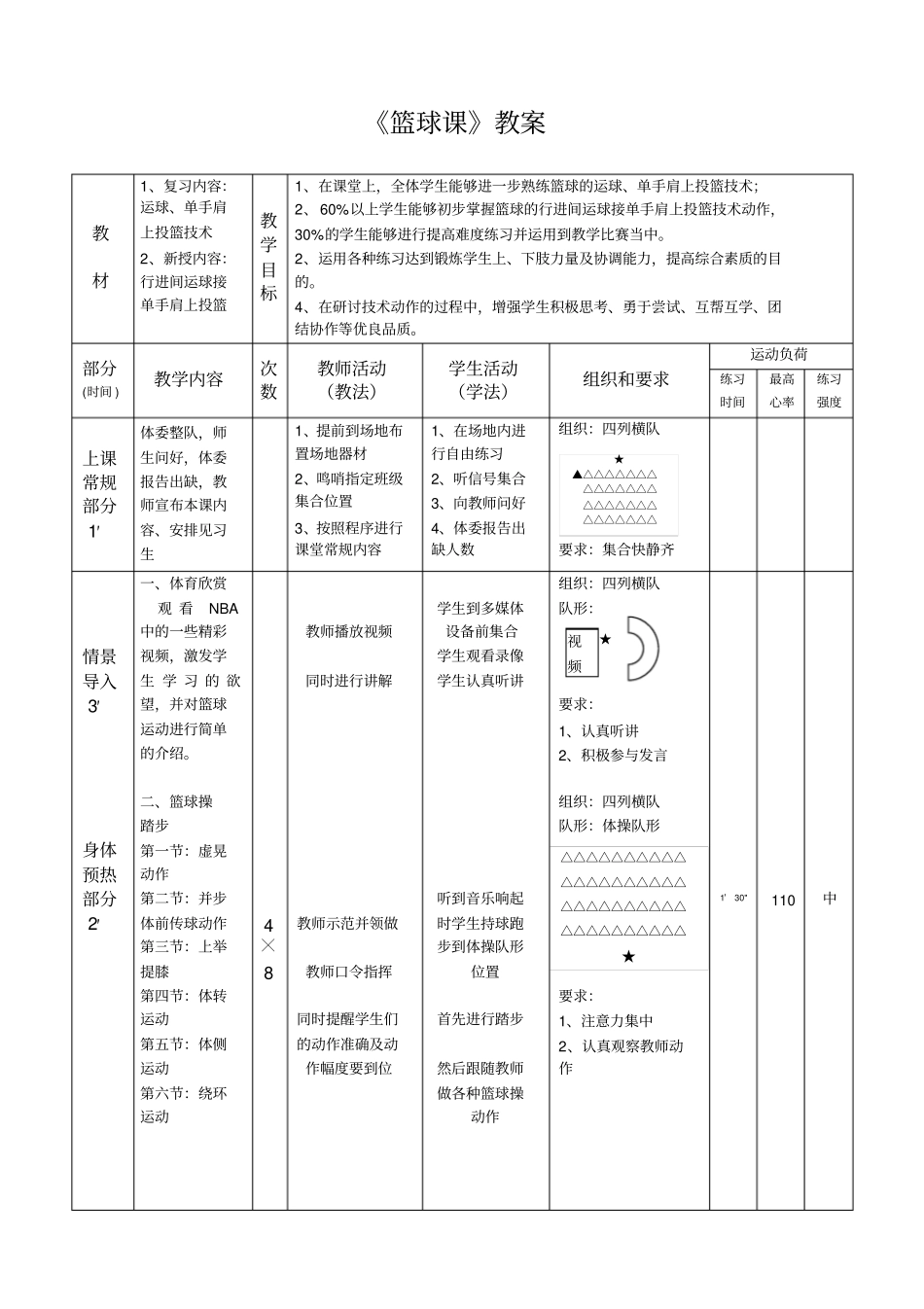 篮球课教学设计_第2页