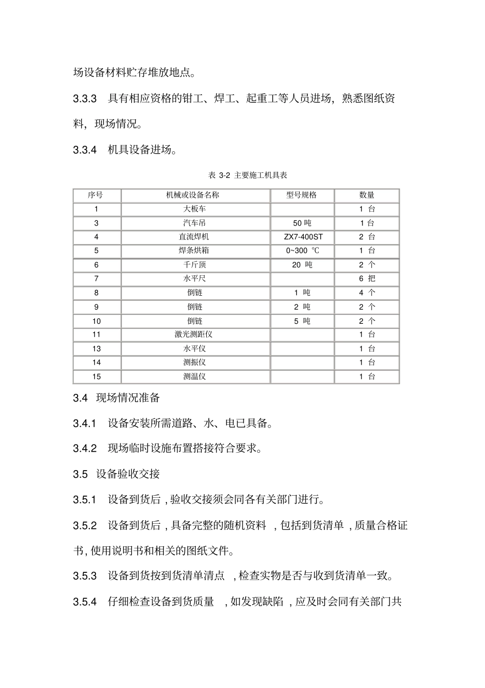 粗碎车间及皮带廊设备安装施工方案全解_第3页