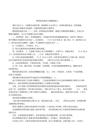 精英团队建设方案模板展示