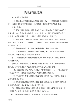 精装修高质量安全系统保证要求措施