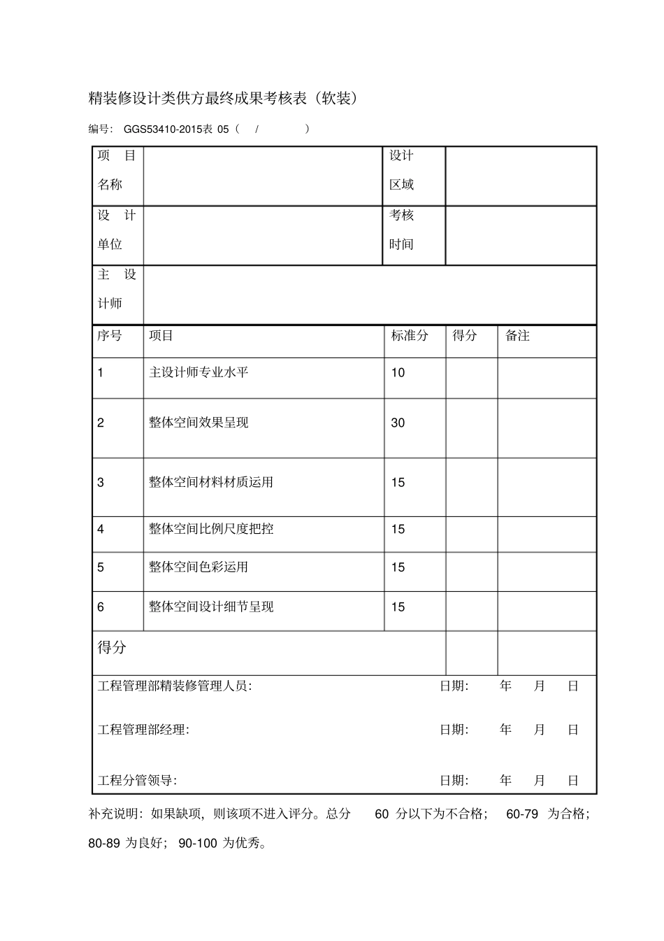 精装修软硬装考核表_第3页