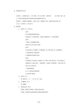 系统解剖学考试方法