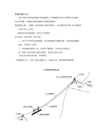 索道运输方法解析