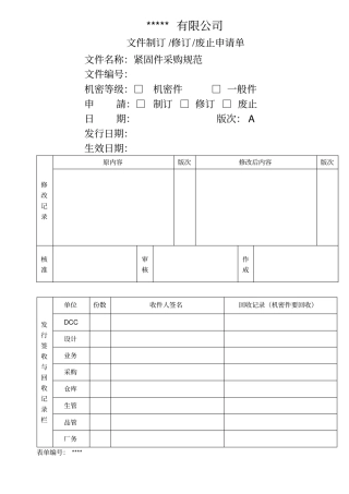 紧固件采购规范剖析