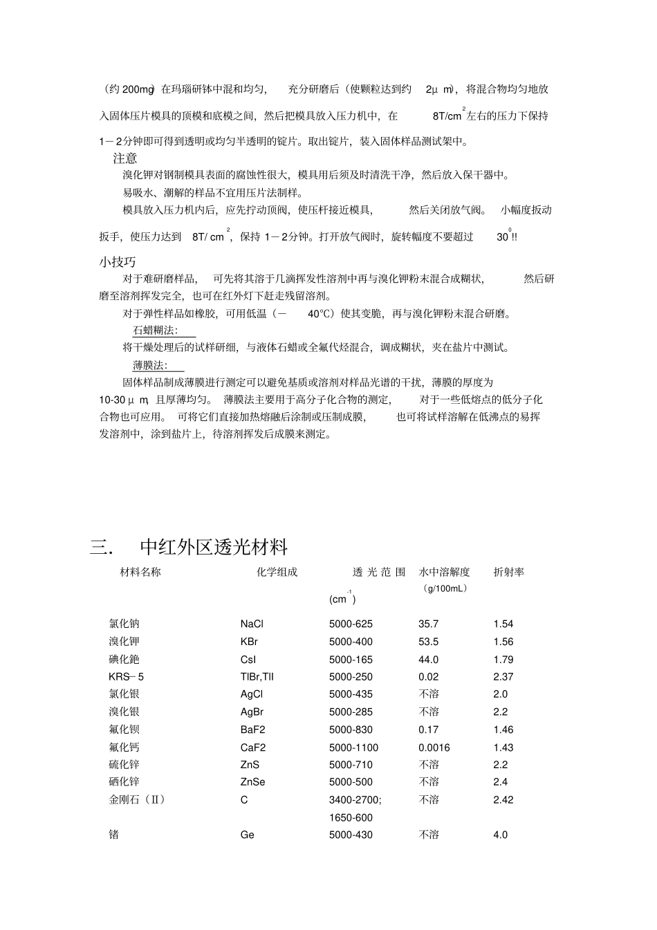 红外光谱使用说明_第2页