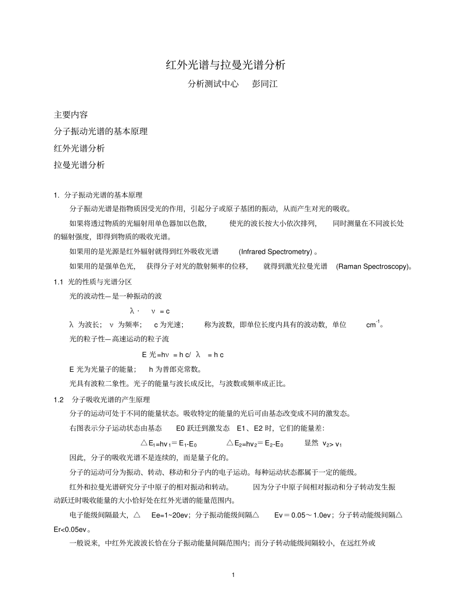 红外、拉曼分析_第1页