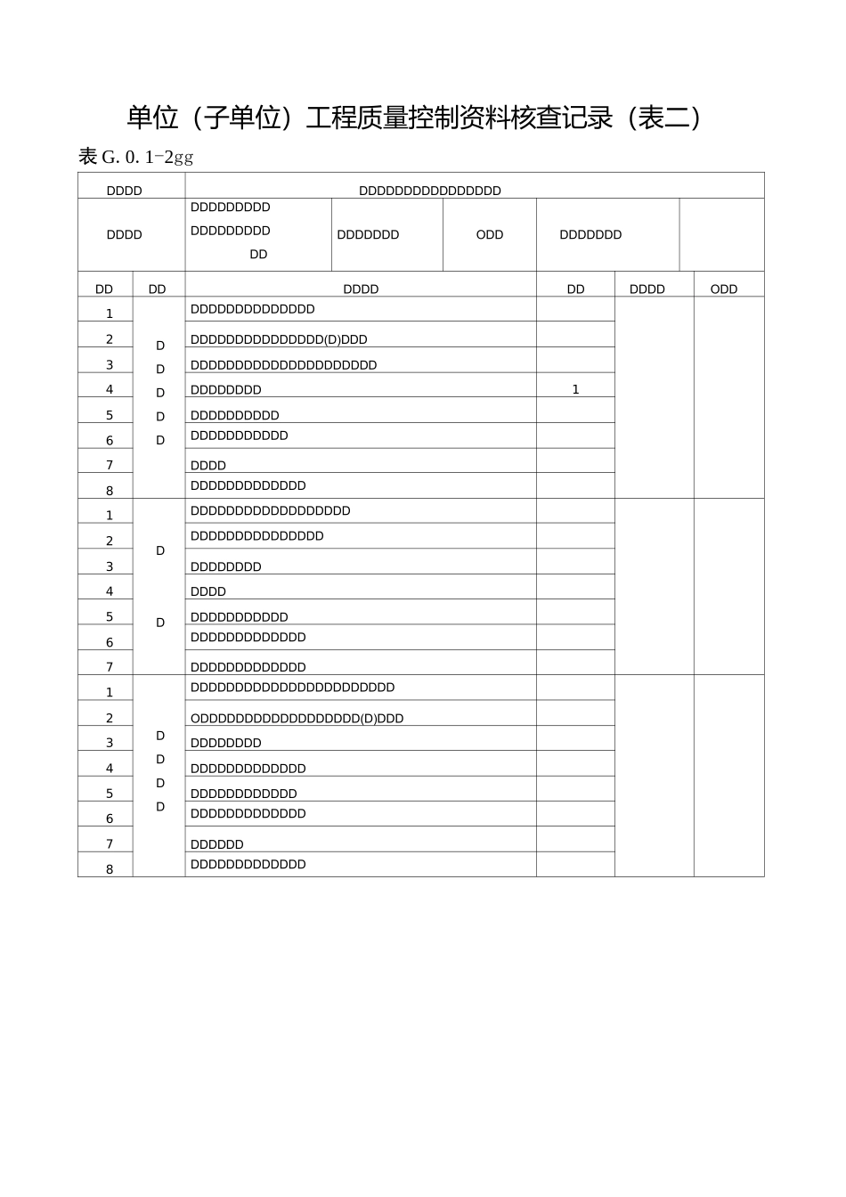 单位子单位工程质量控制核查记录表_第3页