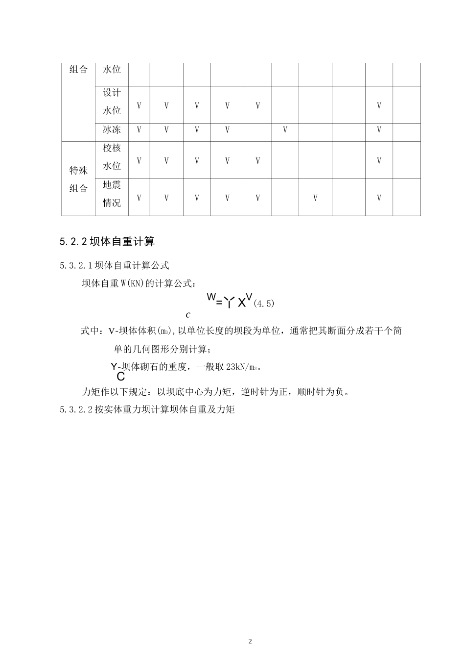 重力坝稳定及应力计算书.._第2页