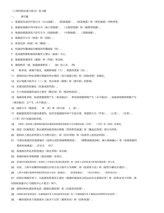 结构抗震与防灾复习题_库含答案