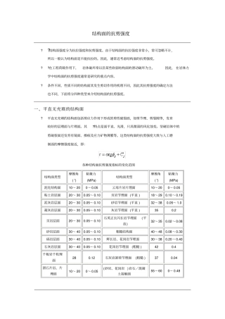 结构面的抗剪强度
