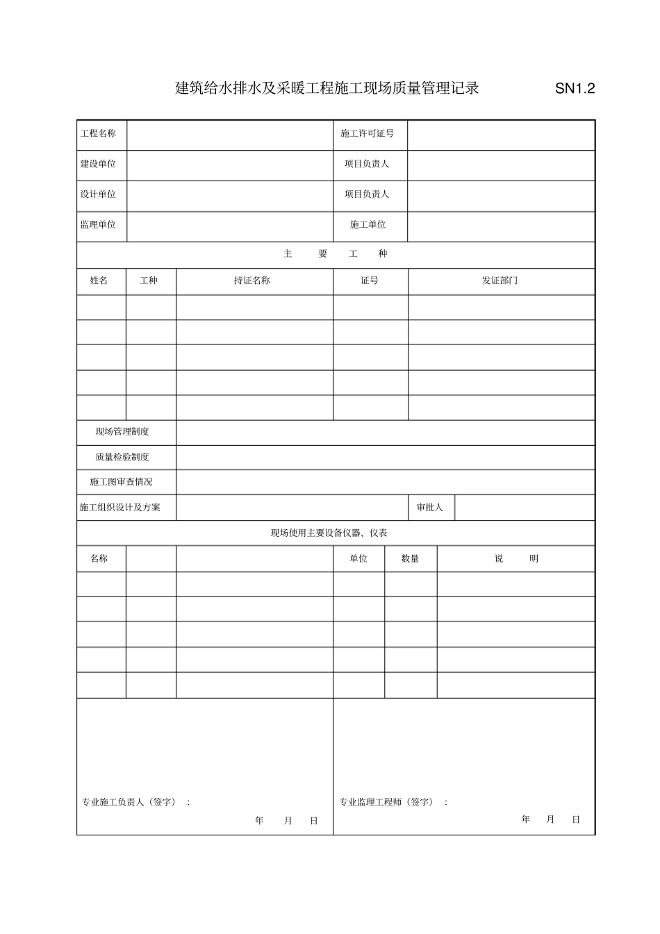 给排水工程质量控制资料_第2页