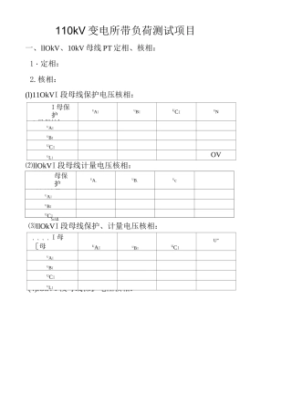 (完整版)带负荷测试项目