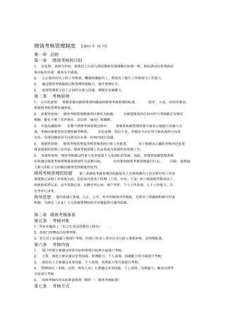 维也纳国际酒店-绩效考核管理制度