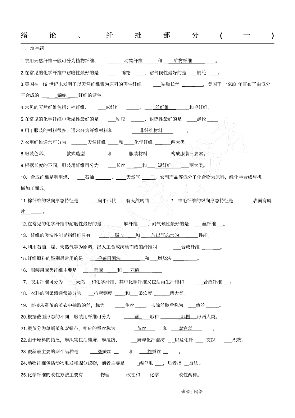 绪论纤维部分_第1页