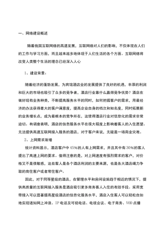 酒店网络规划设计方案
