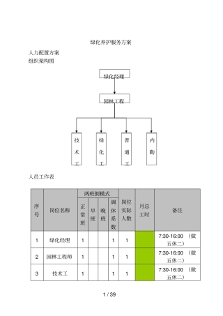 绿化养护服务方案