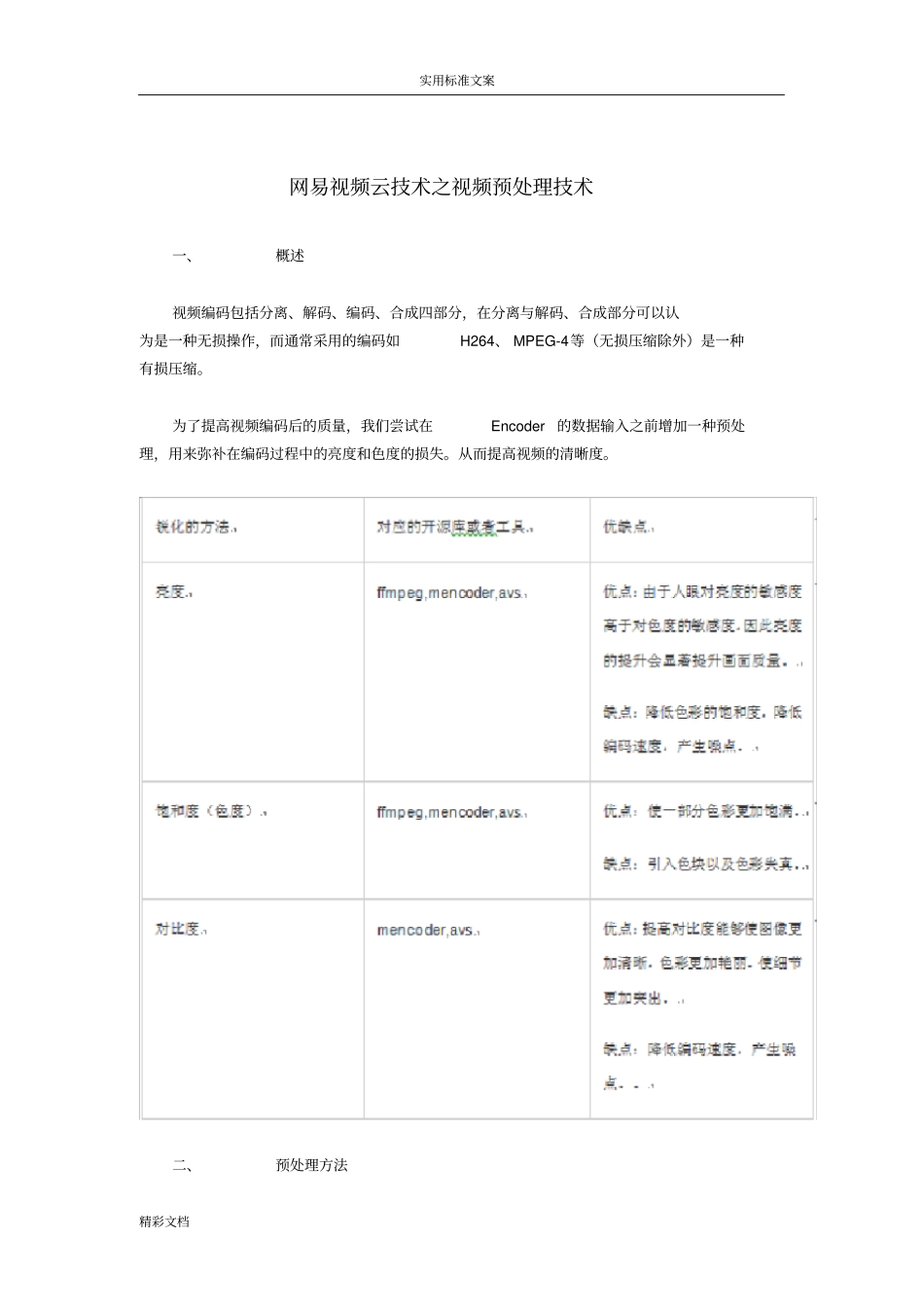 网易视频云技术之视频预处理技术_第1页