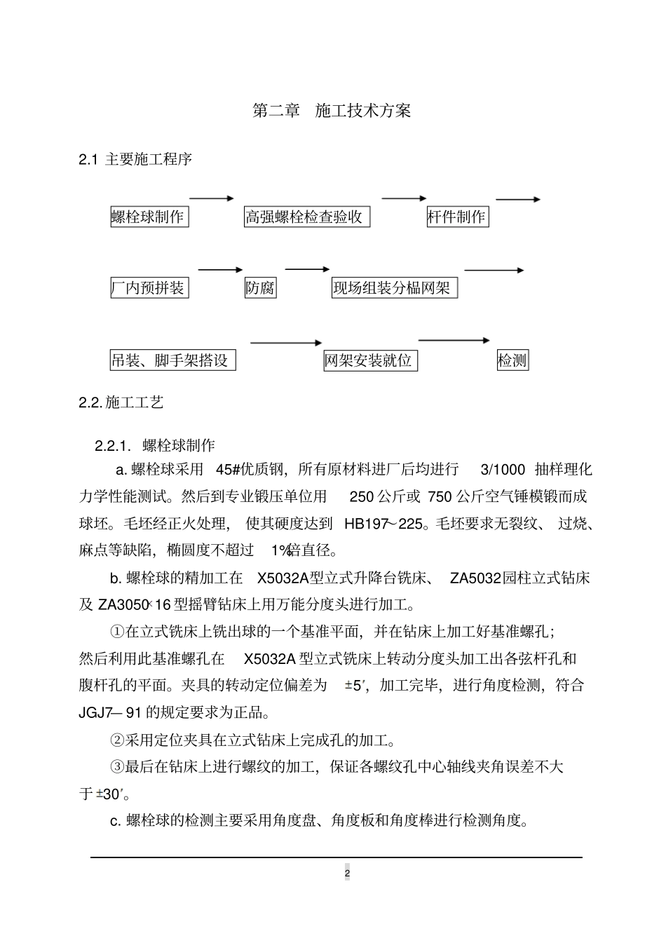 网架钢结构工程施工组织设计_第2页