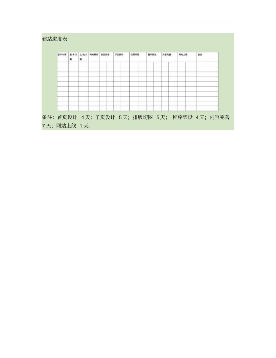 网站建设进度表概要_第1页