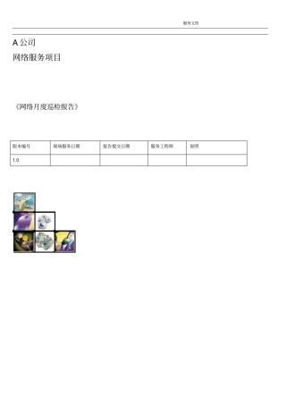 网络巡检报告模版讲解