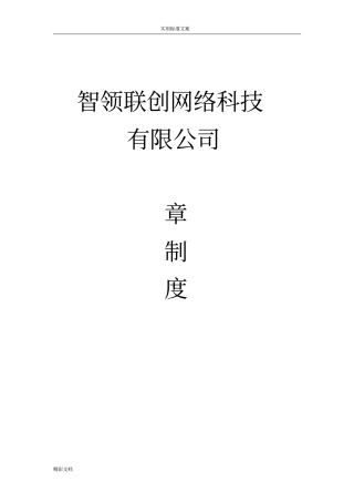 网络的科技的公司的规章规章规章制度